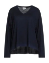 Crossley Woman Sweater Midnight Blue Size L Virgin Wool