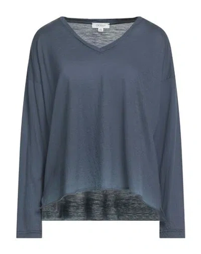 Crossley Woman Sweater Navy Size S Virgin Wool In Blue