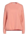 Crossley Woman Sweater Salmon Pink Size M Cotton In Salmon Pink