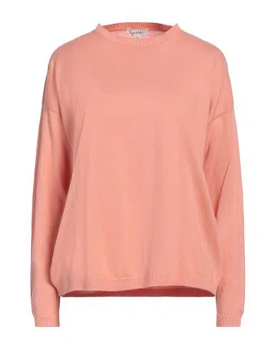 Crossley Woman Sweater Salmon Pink Size M Cotton
