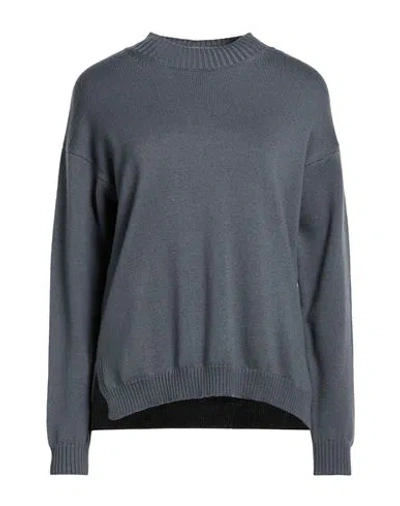 Crossley Woman Sweater Slate Blue Size S Virgin Wool