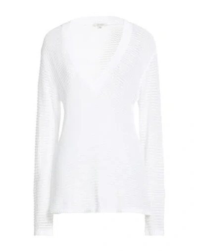 Crossley Woman Sweater White Size M Cotton, Modal