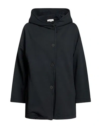 Crossley Woman Sweatshirt Charcoal Size L Cotton In Black