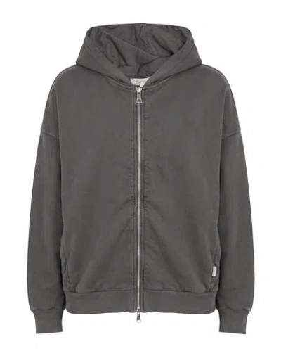 Crossley Woman Sweatshirt Charcoal Size Xs Cotton In Gray