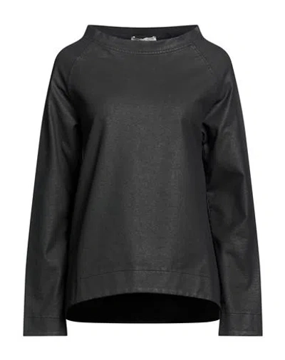 Crossley Woman Sweatshirt Charcoal Size Xs Cotton, Resin In Black