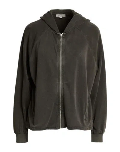 Crossley Woman Sweatshirt Charcoal Size Xs Lycra, Cotton, Elastane In Green