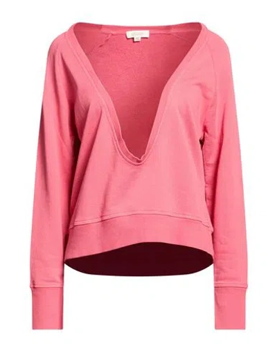 Crossley Woman Sweatshirt Coral Size S Cotton In Pink