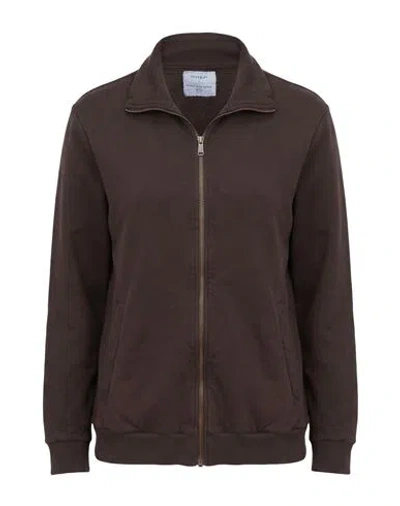Crossley Woman Sweatshirt Dark Brown Size M Cotton