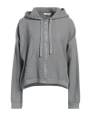 Crossley Woman Sweatshirt Grey Size S Cotton In Grey