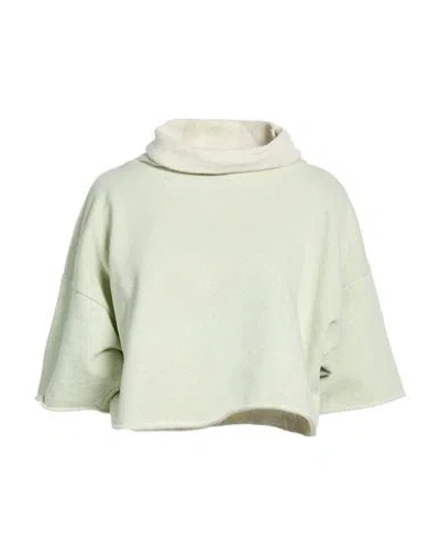 Crossley Woman Sweatshirt Light Green Size M Cotton
