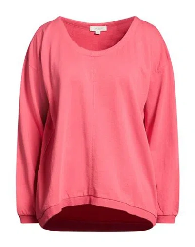 Crossley Woman Sweatshirt Magenta Size Xs Cotton In White