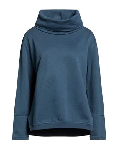 Crossley Woman Sweatshirt Navy Size L Cotton In Blue