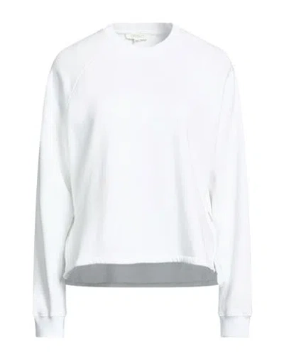 Crossley Woman Sweatshirt White Size M Cotton In Purple