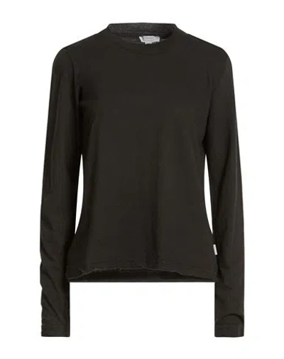 Crossley Woman T-shirt Black Size M Cotton, Cashmere