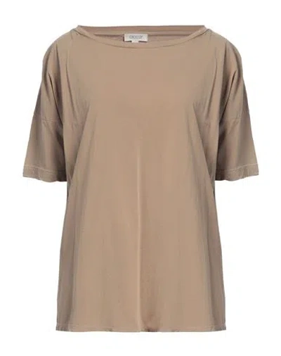 Crossley Woman T-shirt Camel Size M Cotton In Brown