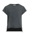 Crossley Woman T-shirt Charcoal Size L Cotton In Green