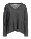 Crossley Woman T-shirt Charcoal Size L Linen In Grey