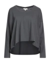 Crossley Woman T-shirt Charcoal Size S Cotton In Gray