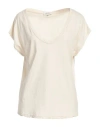 Crossley Woman T-shirt Cream Size L Cotton In White