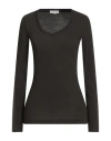 Crossley Woman T-shirt Dark Brown Size S Cotton, Cashmere In Brown