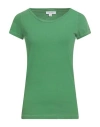 Crossley Woman T-shirt Green Size L Cotton In Gray