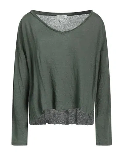 Crossley Woman T-shirt Green Size M Linen