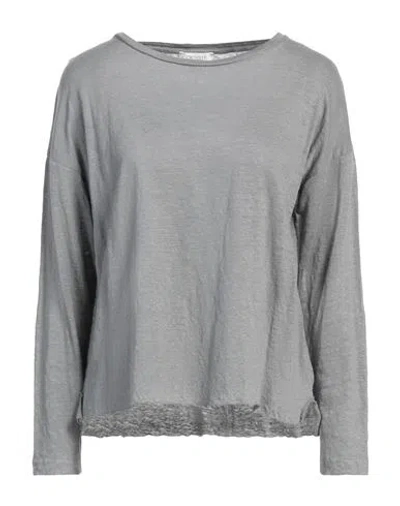 Crossley Woman T-shirt Grey Size L Linen