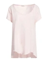 Crossley Woman T-shirt Pink Size L Linen