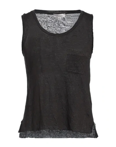 Crossley Woman Tank Top Black Size L Linen