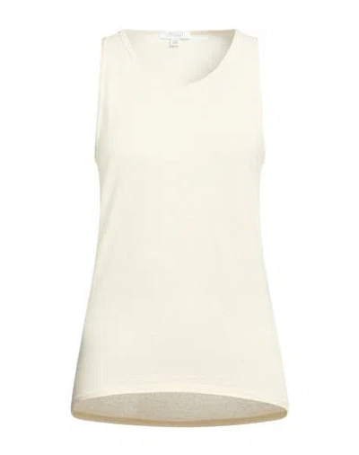 Crossley Woman Tank Top Ivory Size L Linen, Elastane In Neutral