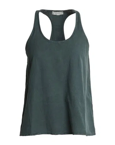 Crossley Woman Tank Top Lead Size Xs Cotton, Linen In Grey
