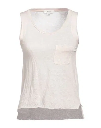 Crossley Woman Tank Top Light Pink Size Xl Linen