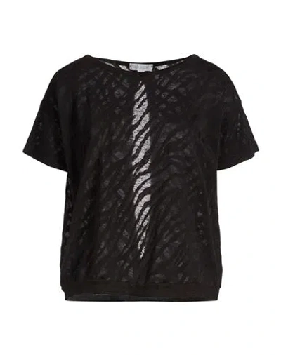 Crossley Woman Top Black Size M Cotton, Linen, Polyamide