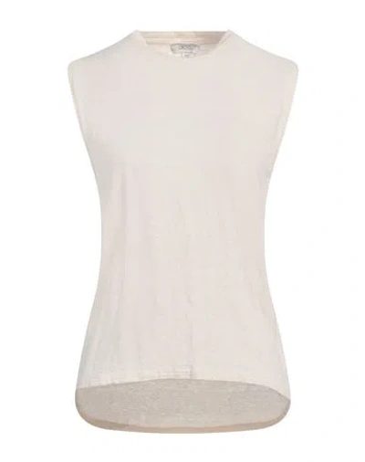 Crossley Woman Top Cream Size L Linen, Elastane In White
