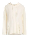 Crossley Woman Top Cream Size L Linen In White