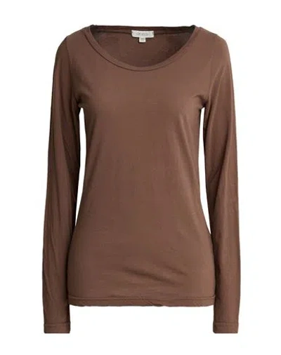 Crossley Woman Top Dark Brown Size S Viscose
