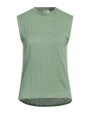 Crossley Woman Top Green Size M Linen, Elastane