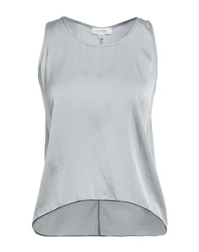 Crossley Woman Top Grey Size M Silk, Elastane In Gray