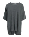 Crossley Woman Top Lead Size M Cotton, Silk In Grey