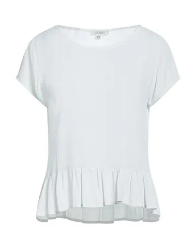 Crossley Woman Top Light Green Size L Viscose In White