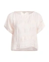 Crossley Woman Top Light Pink Size S Linen In Pink