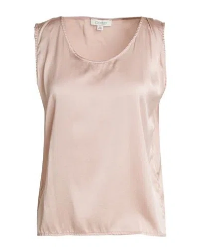 Crossley Woman Top Light Pink Size S Silk, Elastane