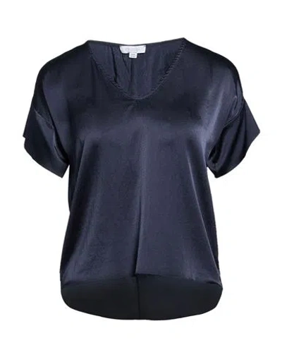 Crossley Woman Top Midnight Blue Size L Silk, Elastane