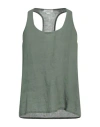 Crossley Woman Top Military Green Size Xl Linen