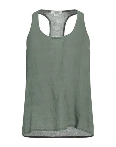 Crossley Woman Top Military Green Size Xl Linen