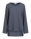 Crossley Woman Top Navy Size L Viscose In Blue