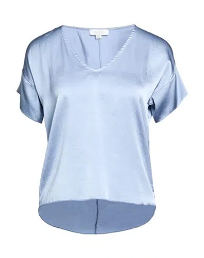 Crossley Woman Top Slate Blue Size L Silk, Elastane