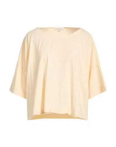 Crossley Woman T-shirt Apricot Size L Cotton In Neutral