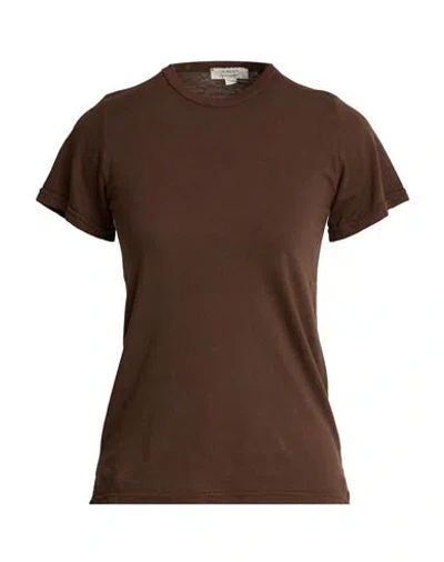Crossley Woman T-shirt Brown Size S Cotton, Cashmere