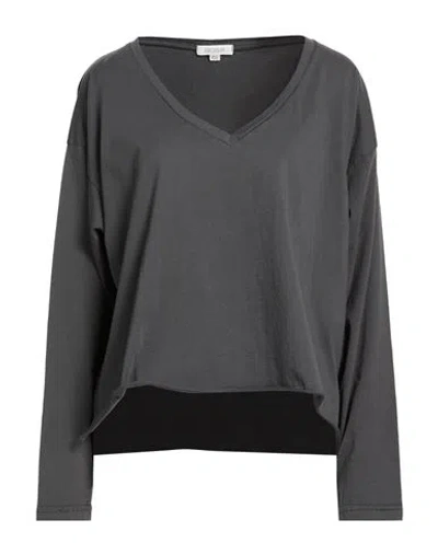 Crossley Woman T-shirt Charcoal Size L Cotton In Gray